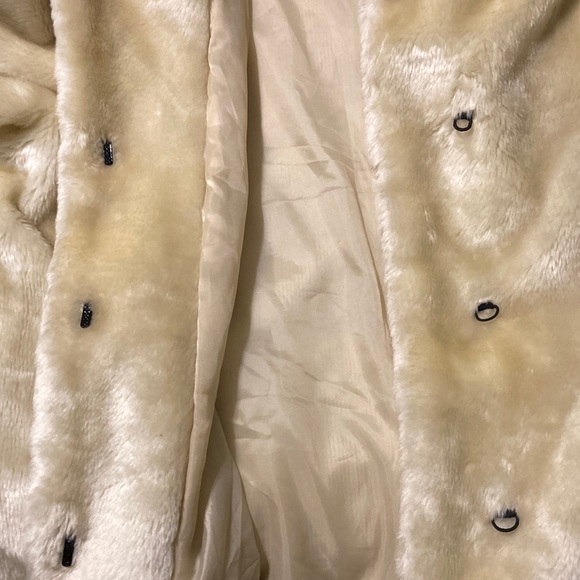 Super Soft Beige Blond Teddy Fur Coat Jacket XL - Picture 5 of 8
